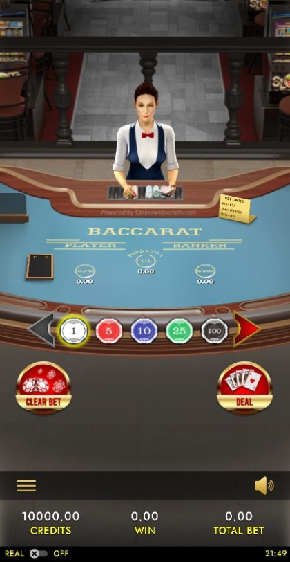 Baccarat 3D Dealer Deluxe HTML5 Mobile and PC mobile