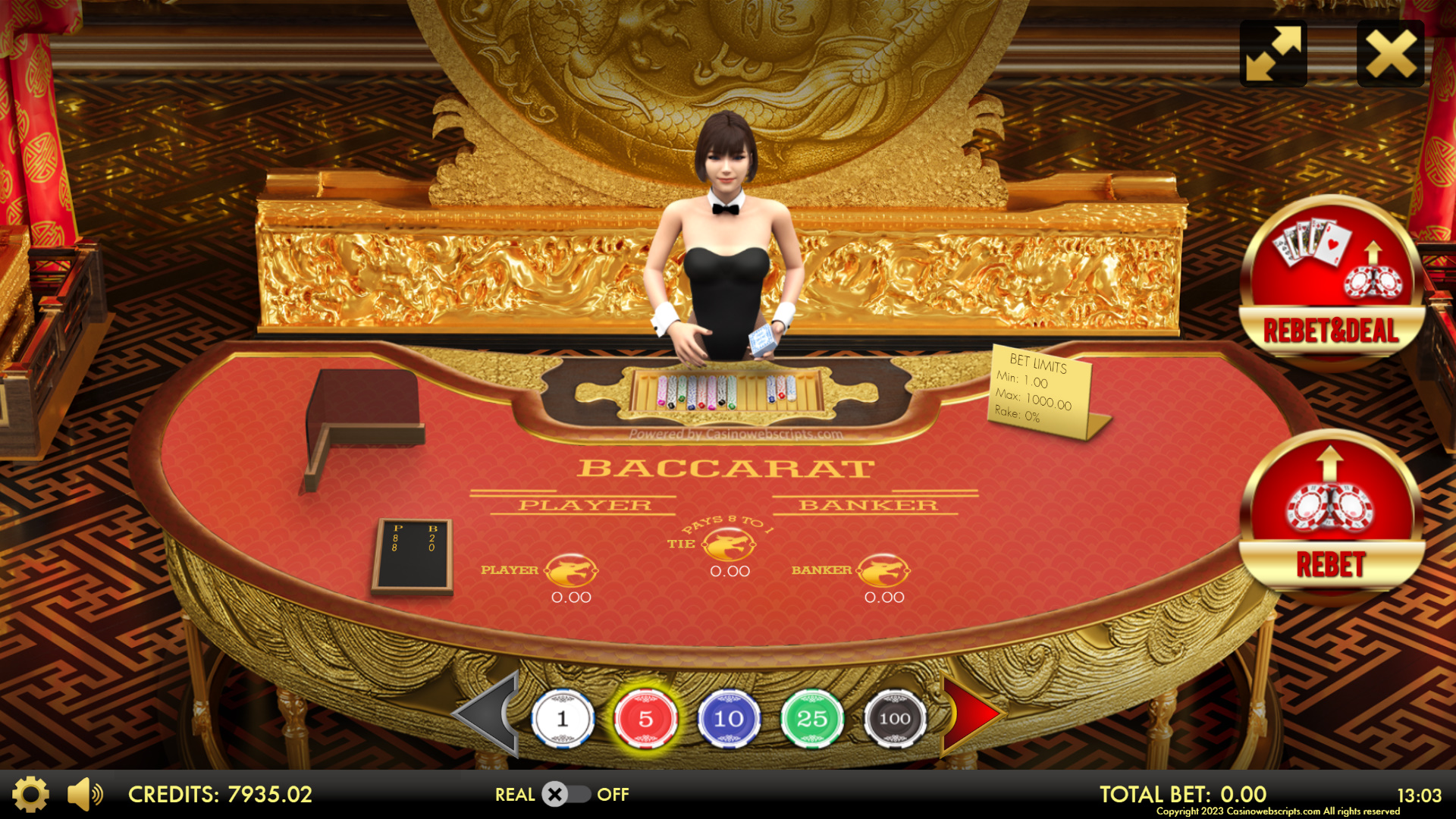 Baccarat 3D Dragon Edition - Preview