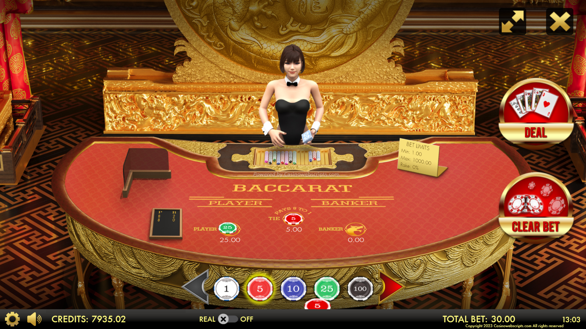 Baccarat 3D Dragon Edition - Preview