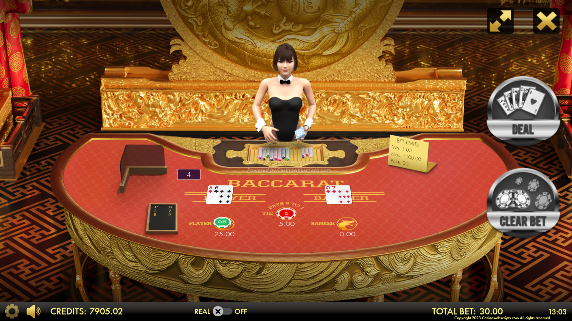 Baccarat 3D Dragon Edition - Preview