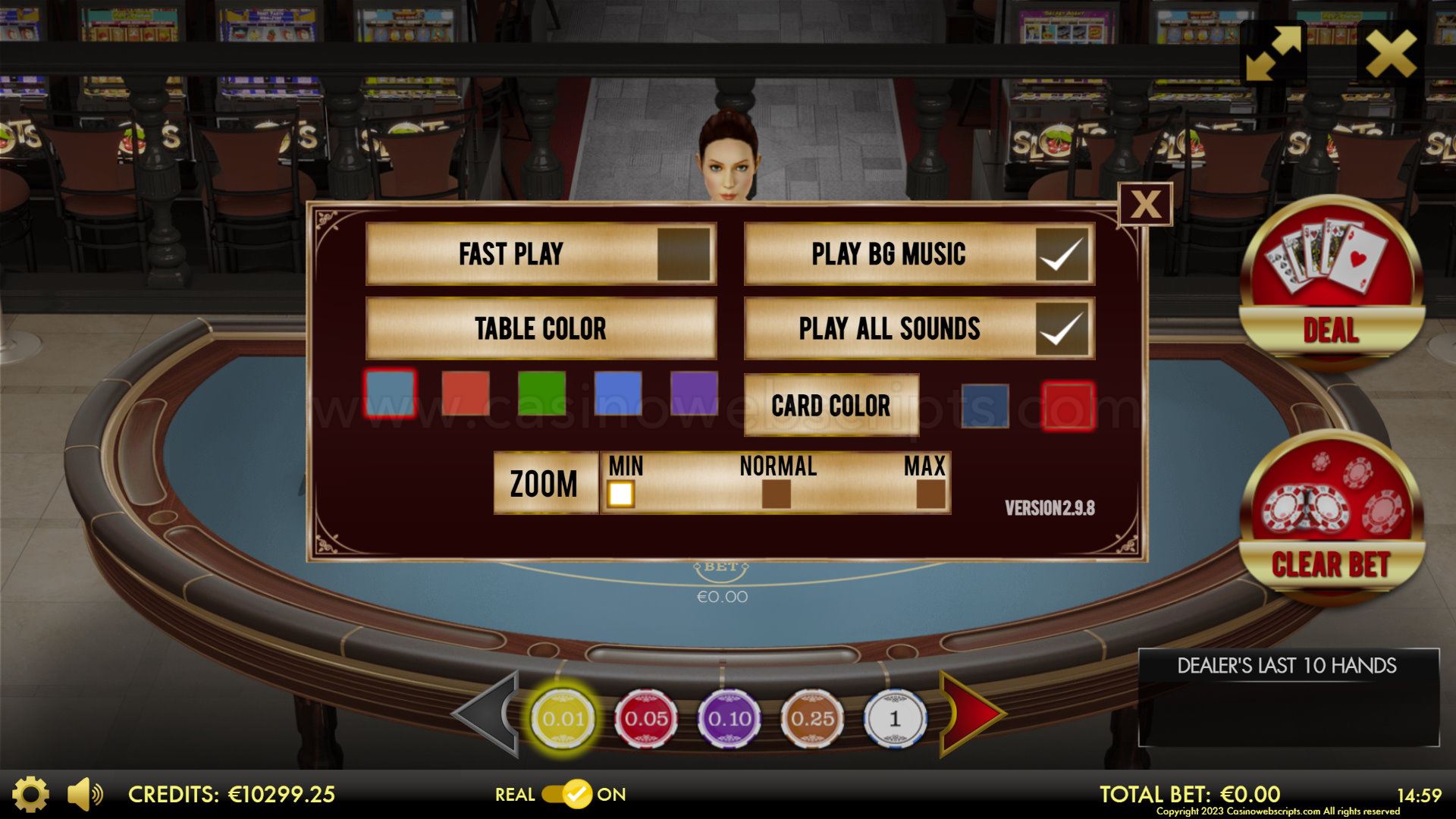 BlackJack 21 Classic 3D Dealer Deluxe HTML5 Mobile and PC - Preview