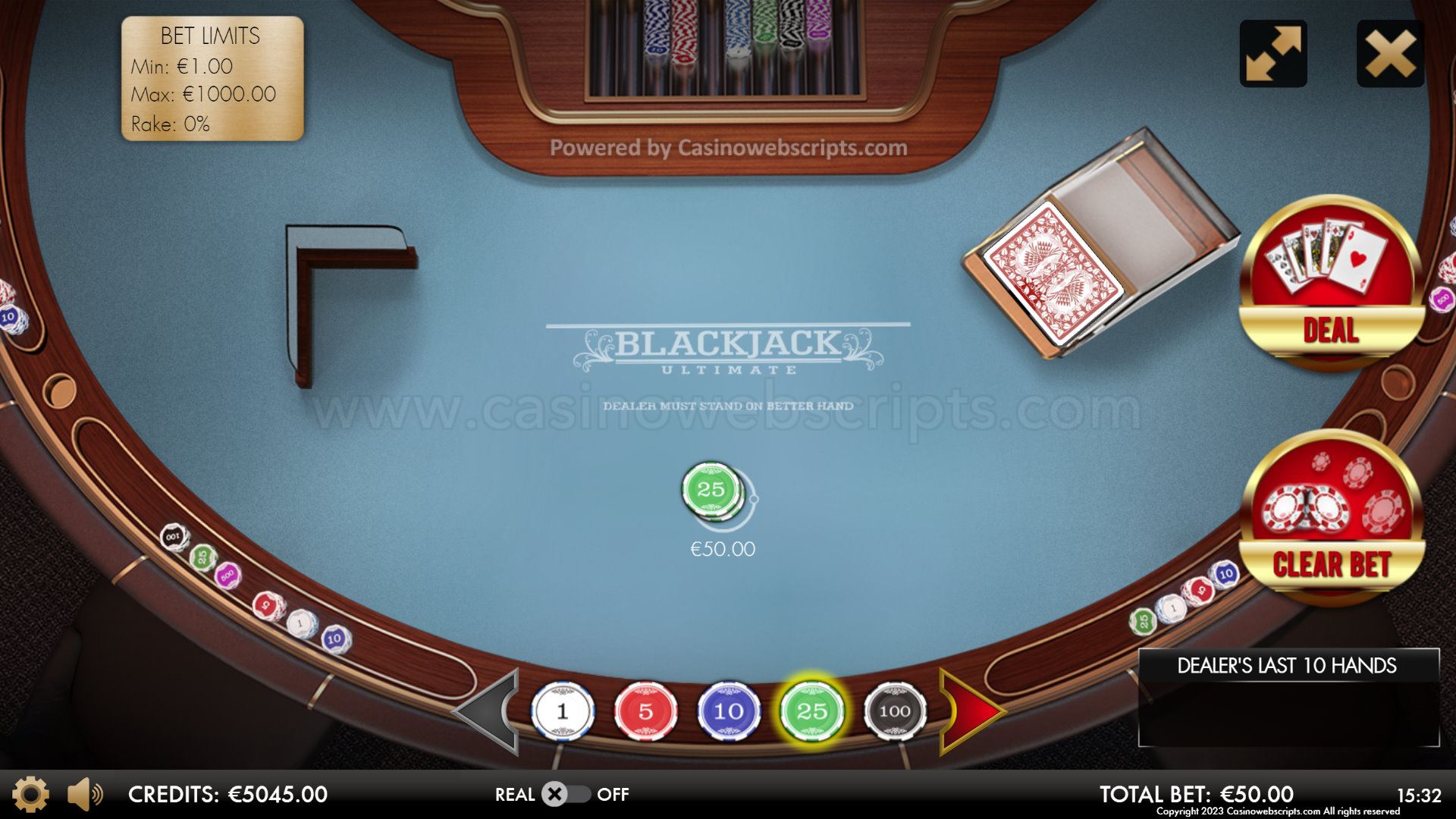 BlackJack Ultimate Deluxe HTML5 Mobile and PC - Preview