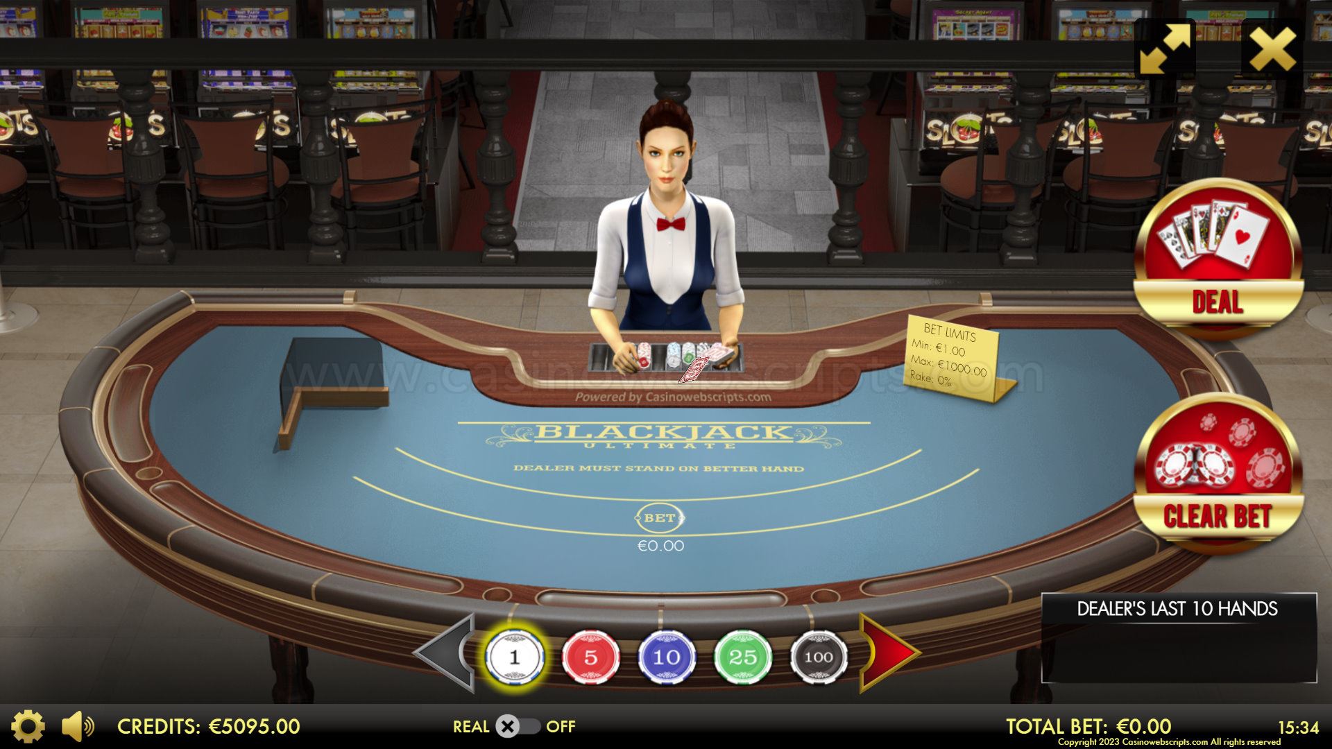 BlackJack Ultimate 3D Dealer Deluxe HTML5 Mobile and PC - Preview