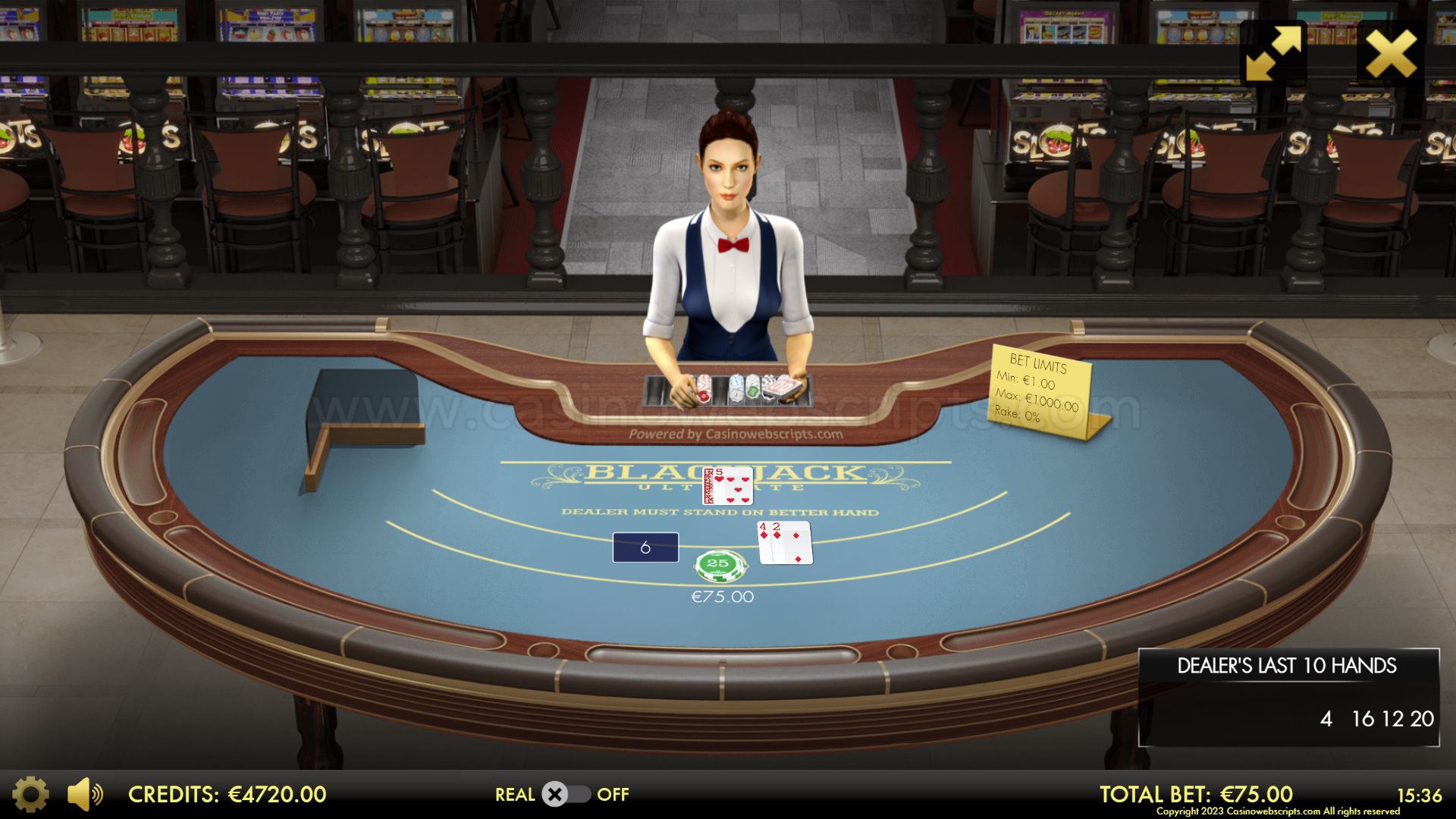 BlackJack Ultimate 3D Dealer Deluxe HTML5 Mobile and PC - Preview