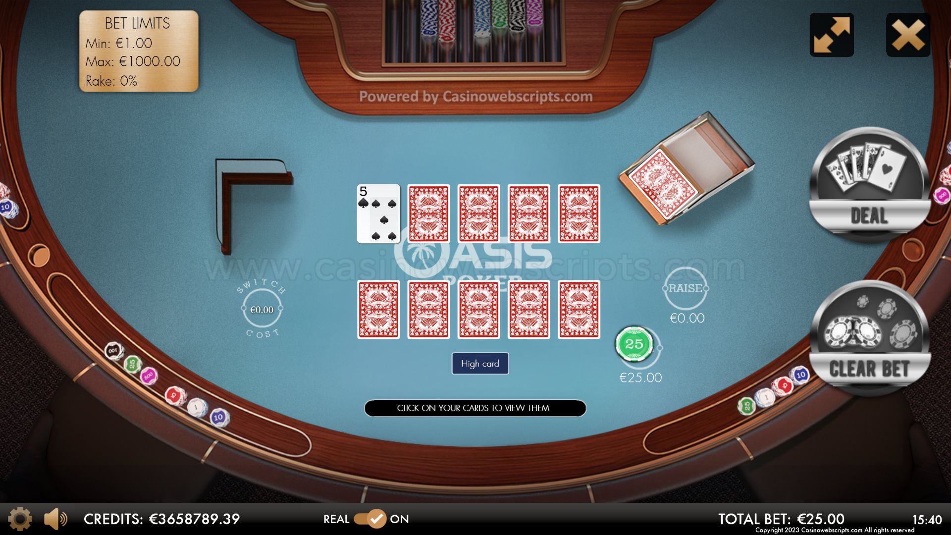 Oasis Poker Deluxe HTML5 Mobile and PC - Preview