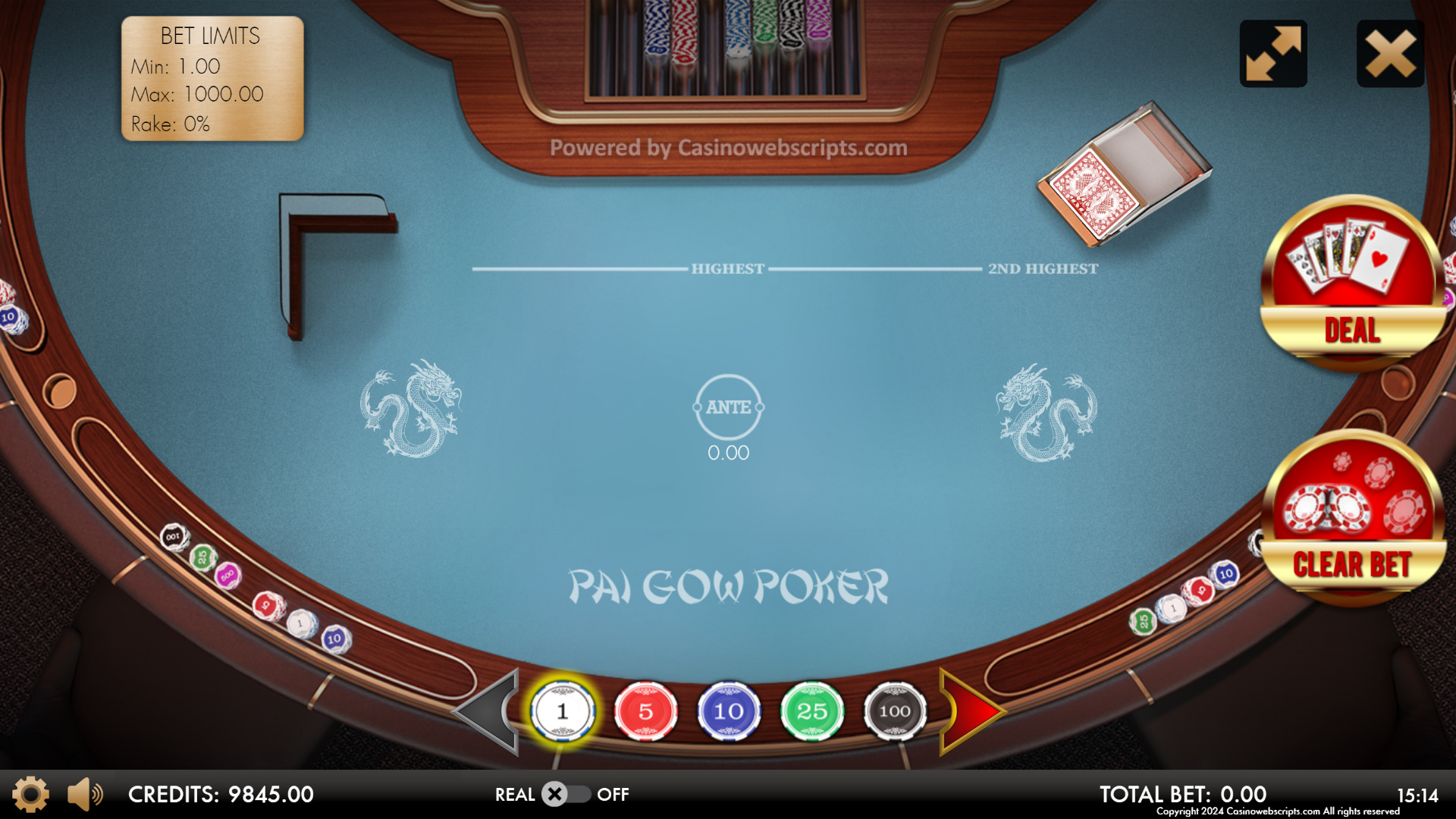 Pai Gow Poker Heads-Up Deluxe - Preview