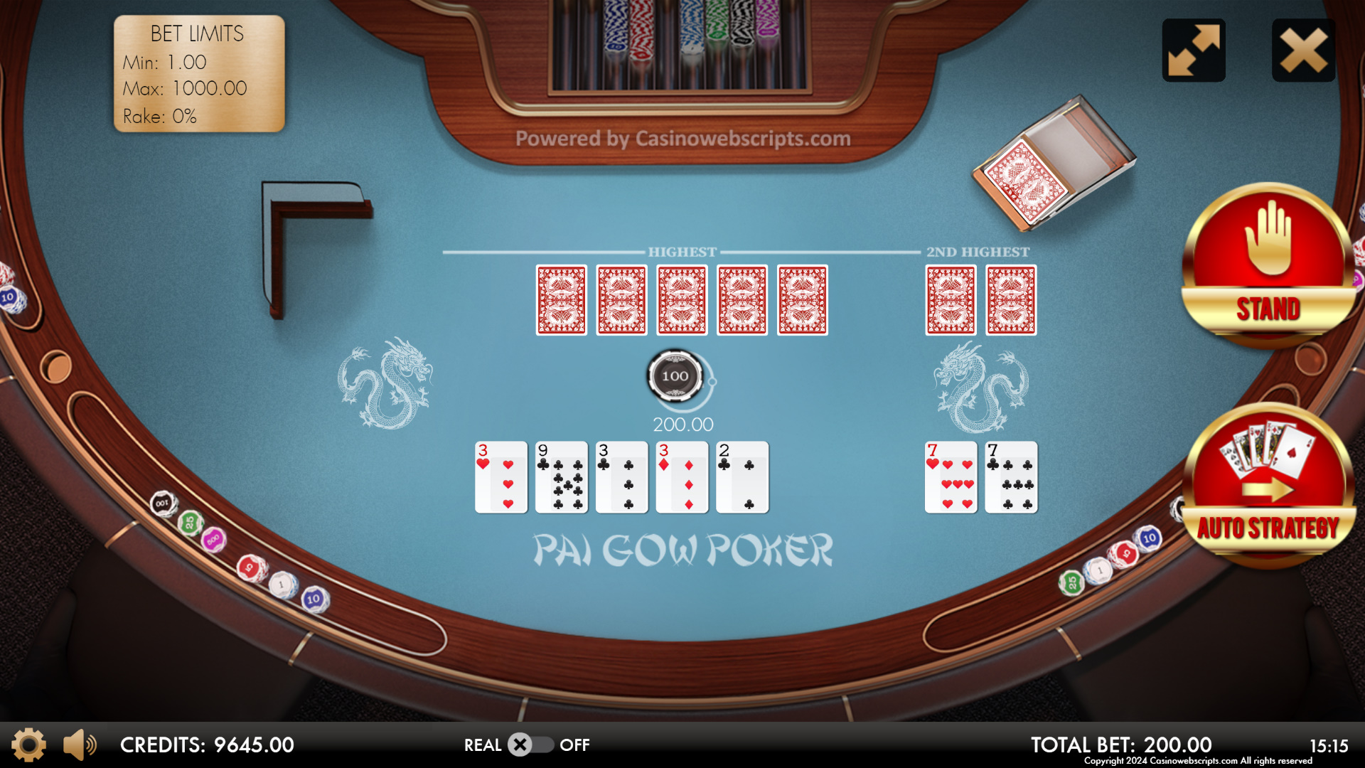 Pai Gow Poker Heads-Up Deluxe - Preview