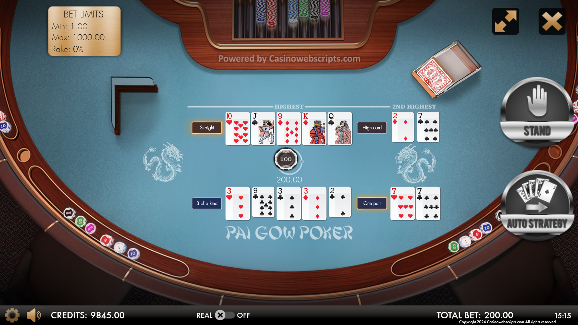 Pai Gow Poker Heads-Up Deluxe - Preview