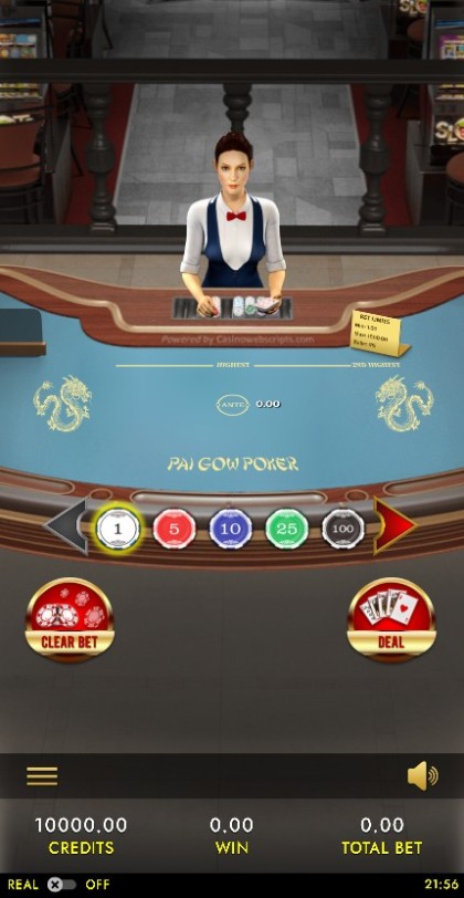 Pai Gow Poker Heads-Up 3D Dealer Deluxe  mobile