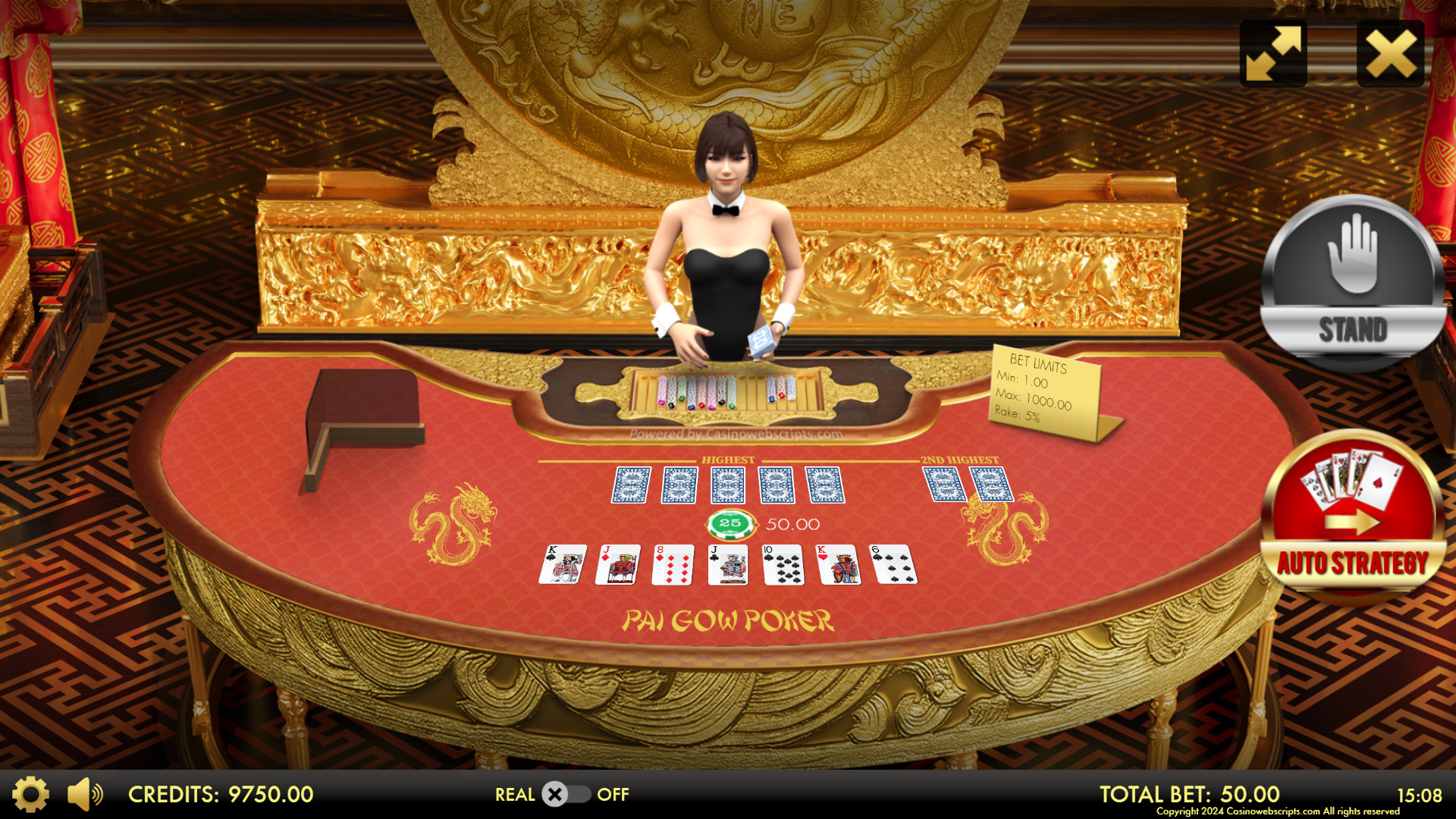 Pai Gow Poker Heads-Up 3D Dragon Edition - Preview