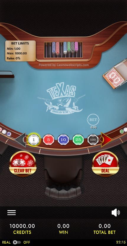 Texas Holdem Heads-Up Deluxe HTML5 Mobile and PC mobile