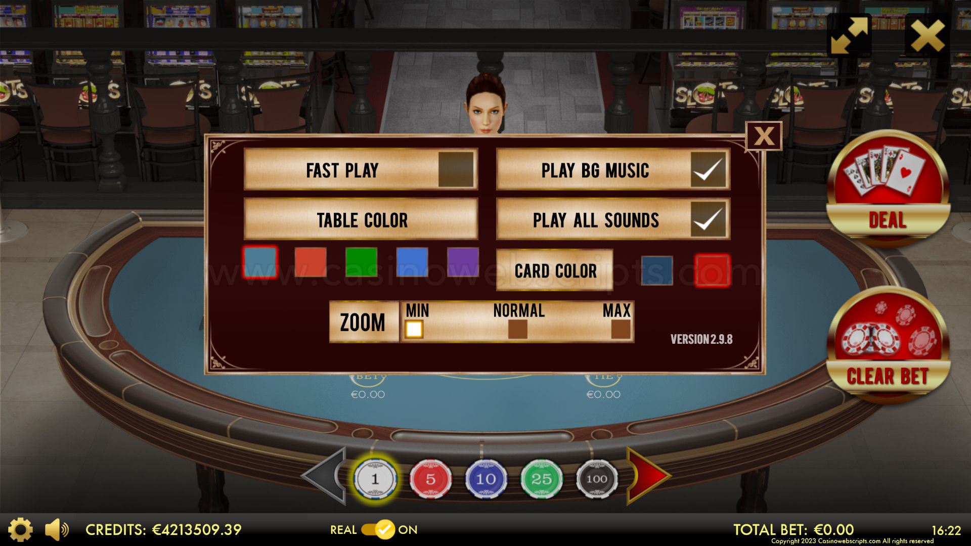 War of Cards 3D Dealer Deluxe HTML5 Mobile and PC - Preview