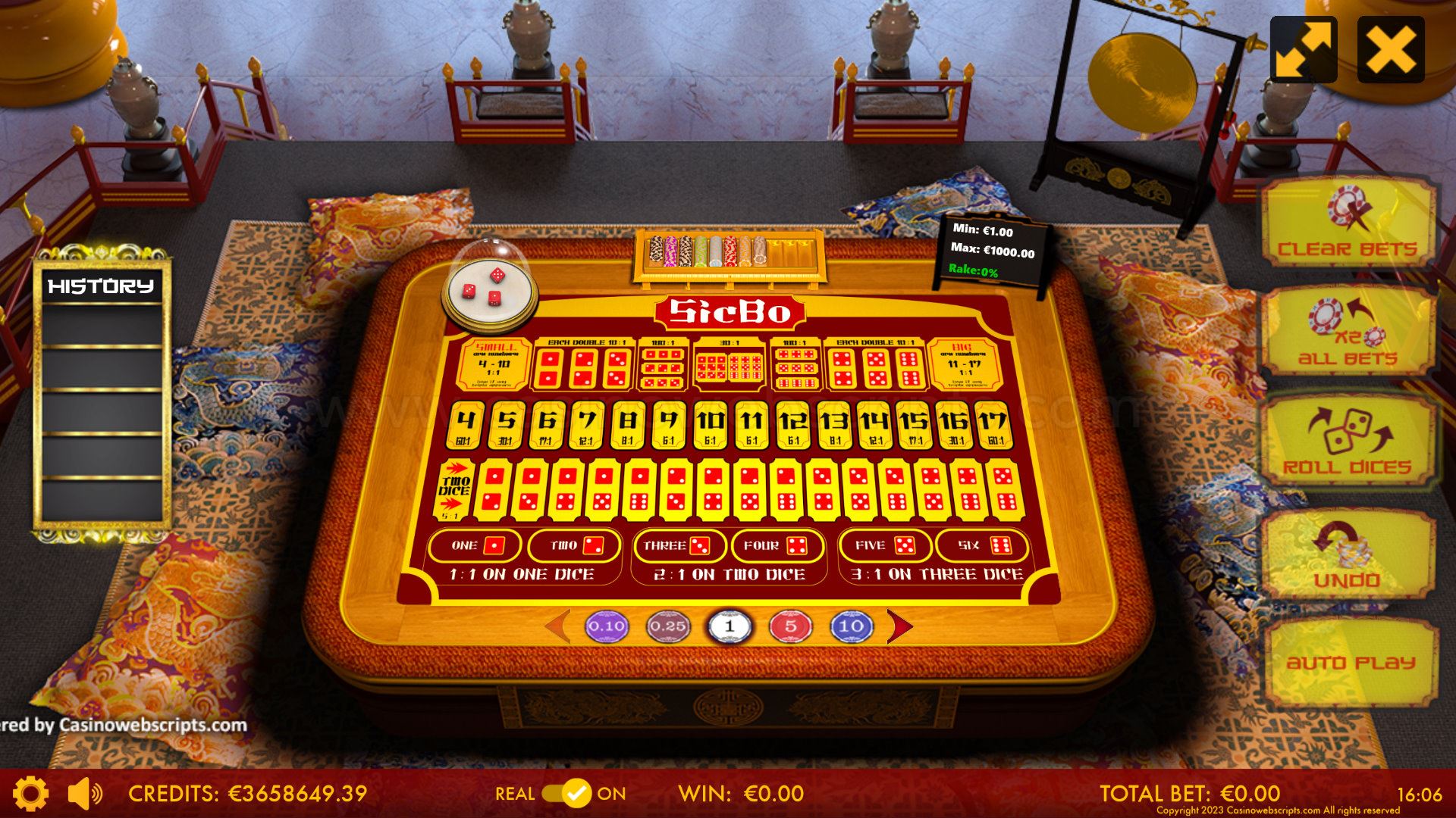 Sic Bo Deluxe Dice Mobile and PC - Preview
