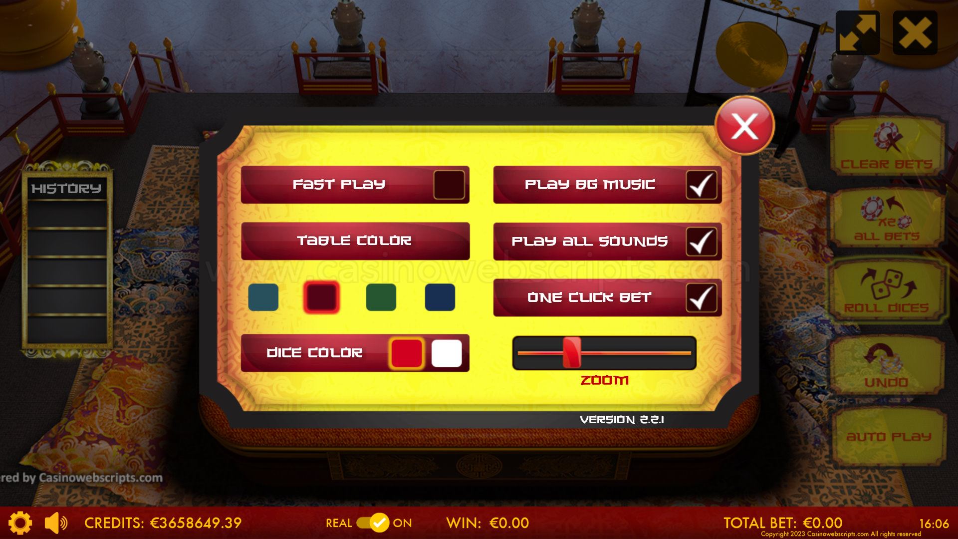 Sic Bo Deluxe Dice Mobile and PC - Preview