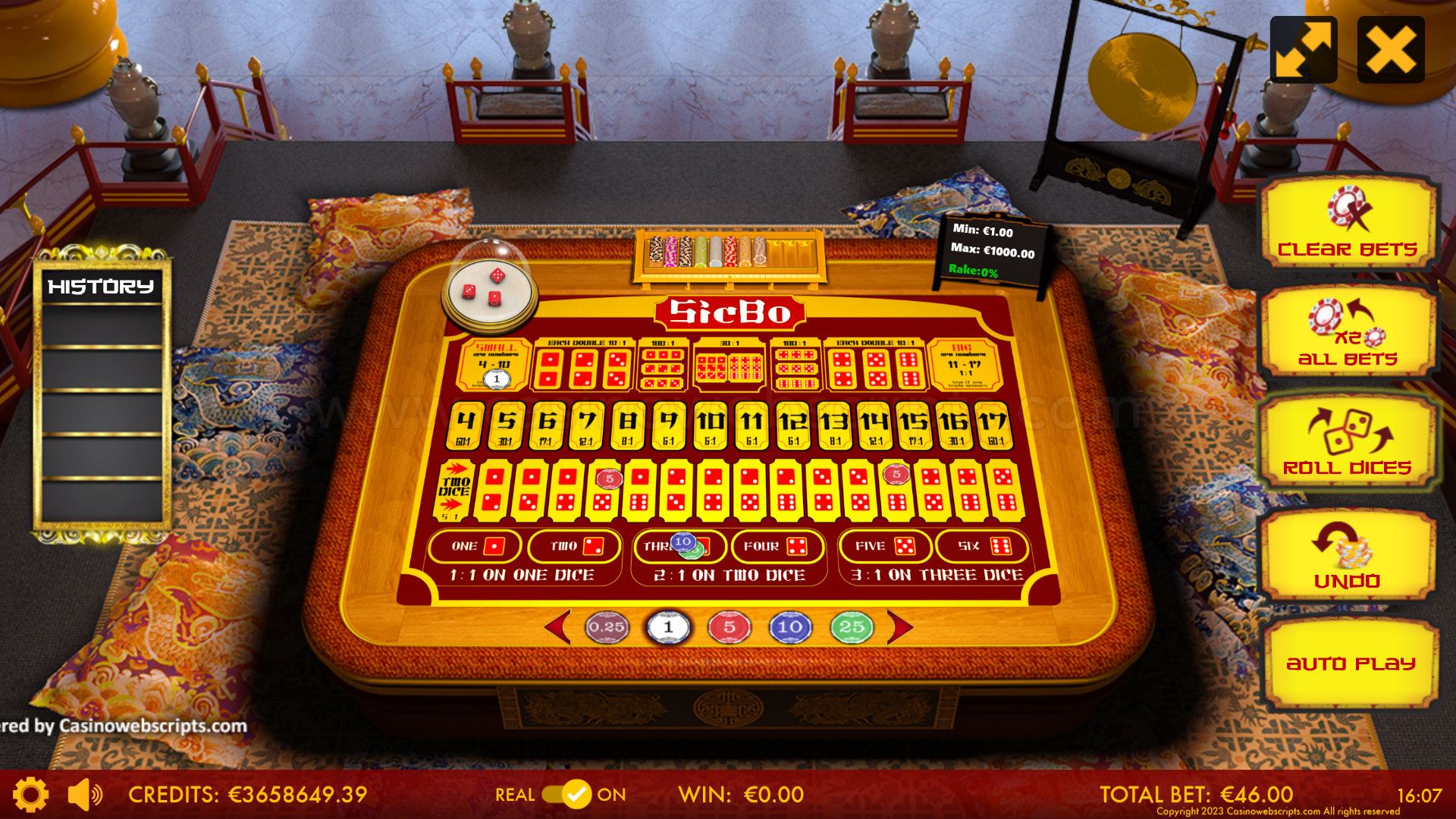 Sic Bo Deluxe Dice Mobile and PC - Preview