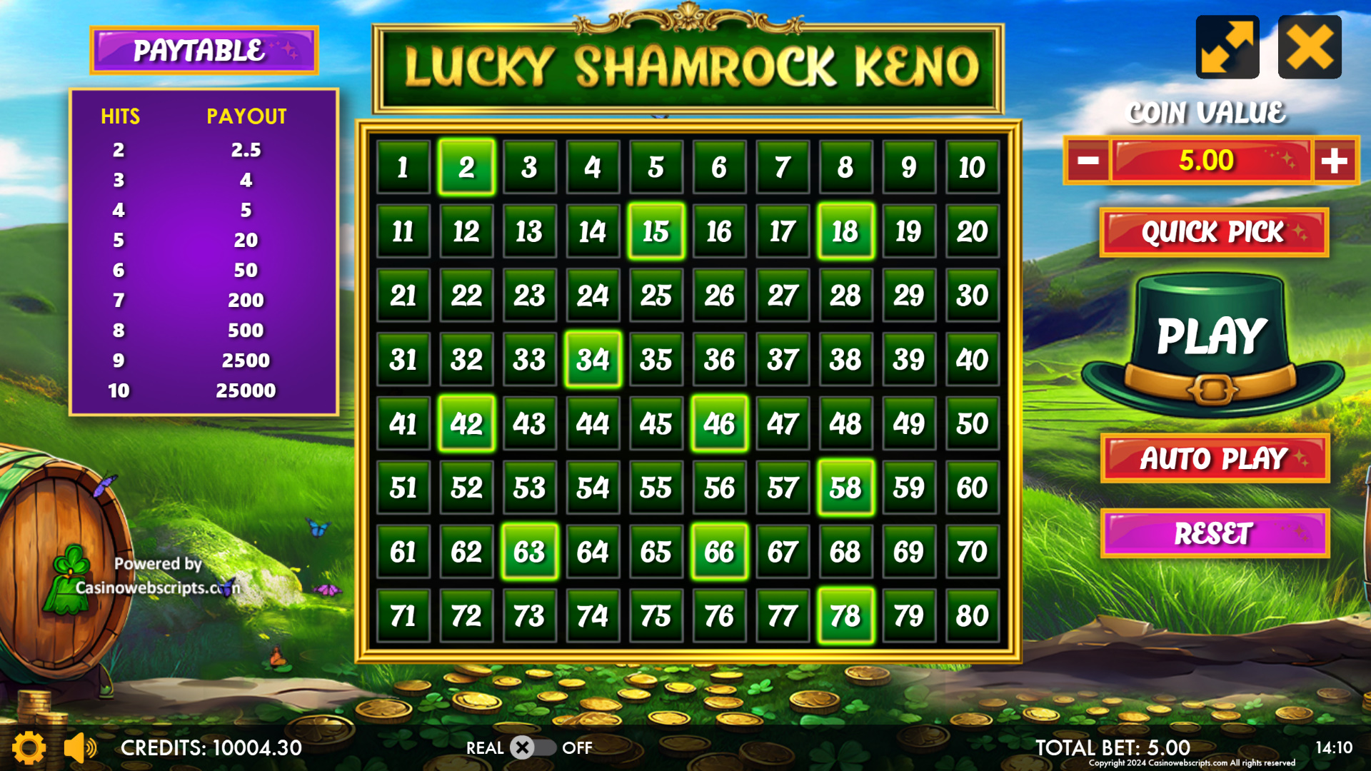 Lucky Shamrock Keno 80 - Preview