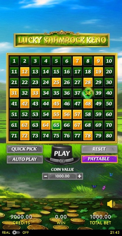 Lucky Shamrock Keno 80 mobile