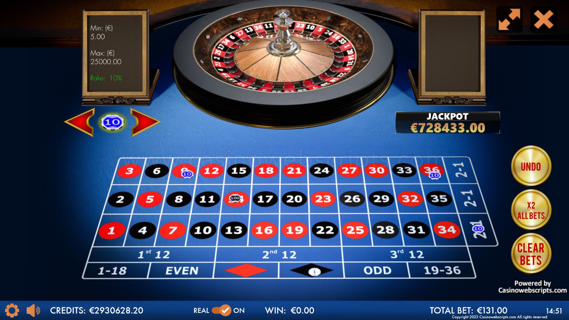 Jackpot Roulette No Zero 3D Advanced - Mobile and PC - Preview