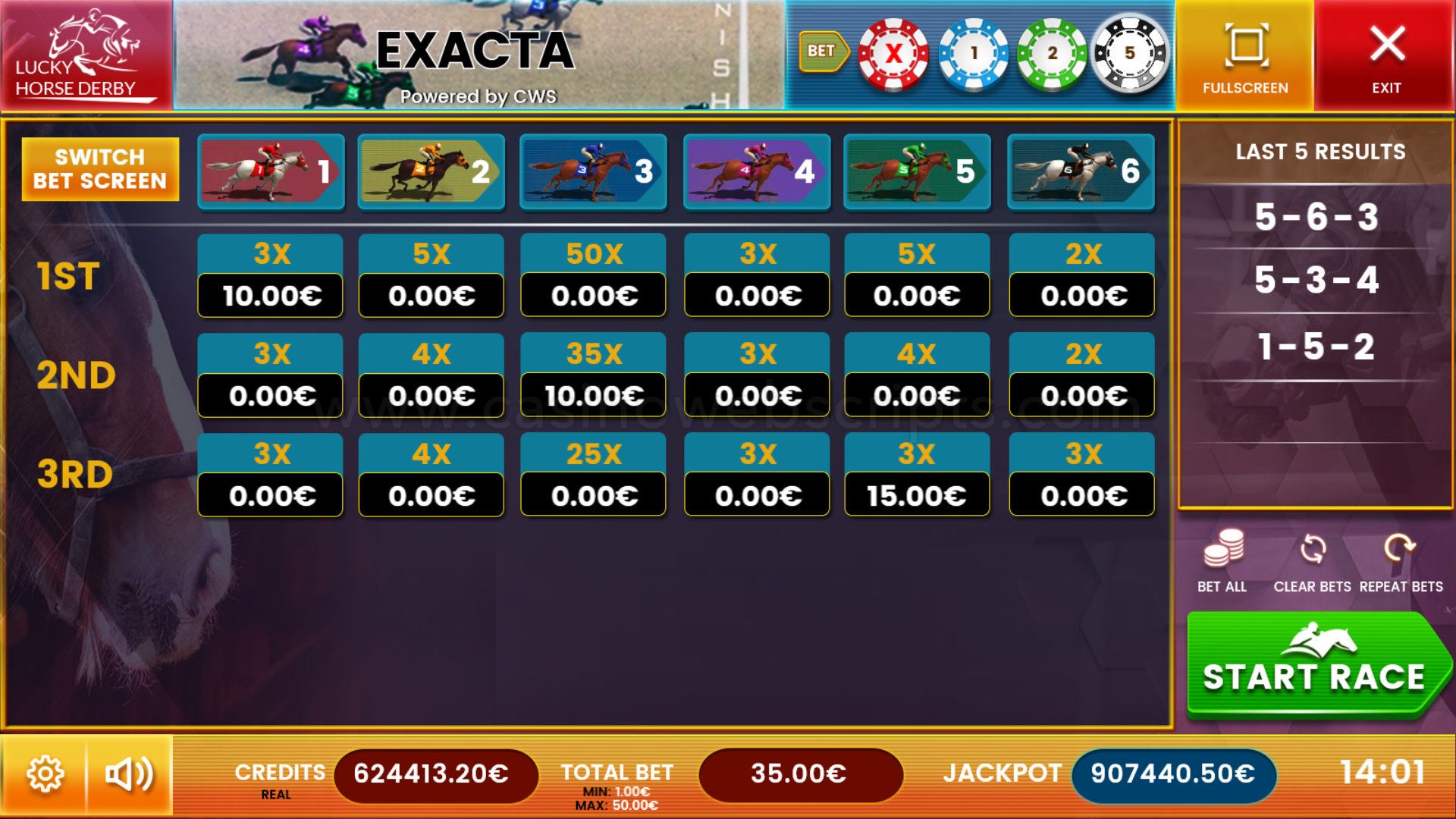 Horse Race Exacta - Lucky Derby Mobile and PC - Preview
