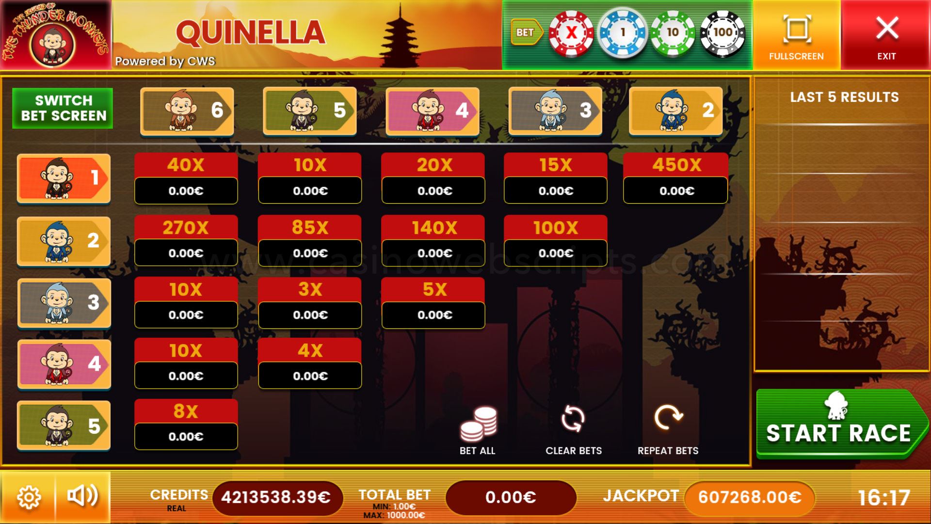 Thunder Monkeys Quinella HTML5 Mobile and PC - Preview