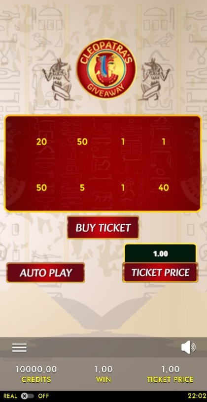 Cleopatra Giveaway Scratch Card  Mobile and PC mobile