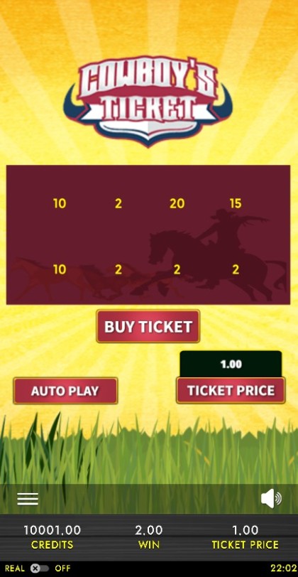 Cowboy Ticket Scratch Card  Mobile and PC mobile