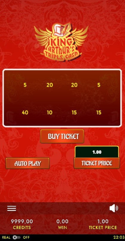 King Arthur Triple Cash Scratch Card Mobile and PC mobile