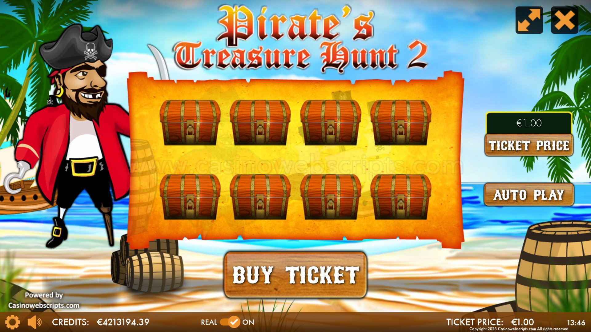 Pirate's Treasure Hunt 2 Scratch Mobile and PC - Preview