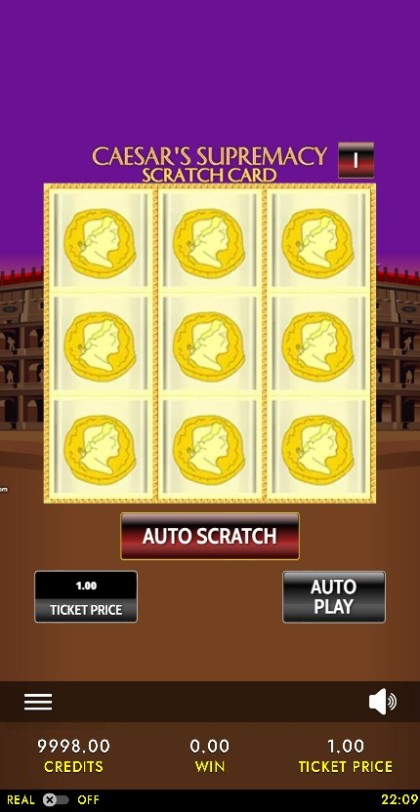 Caesar Supremacy Scratch Card mobile