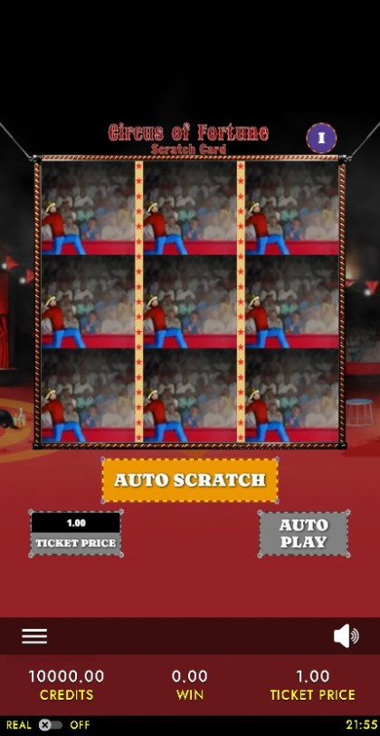 Circus of Fortune Scratch Card mobile