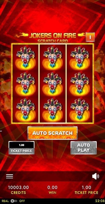 Jokers on Fire Scratch Card mobile
