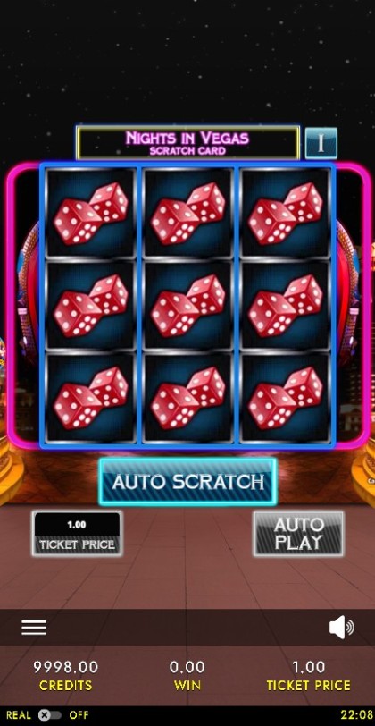 Nights in Vegas Jackpot Scratch Card mobile