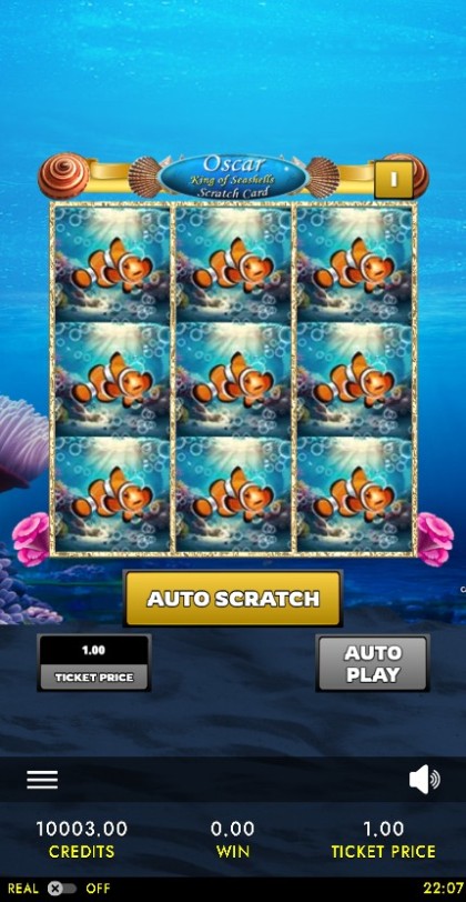 Oscar - King of Seashells Scratch Card mobile