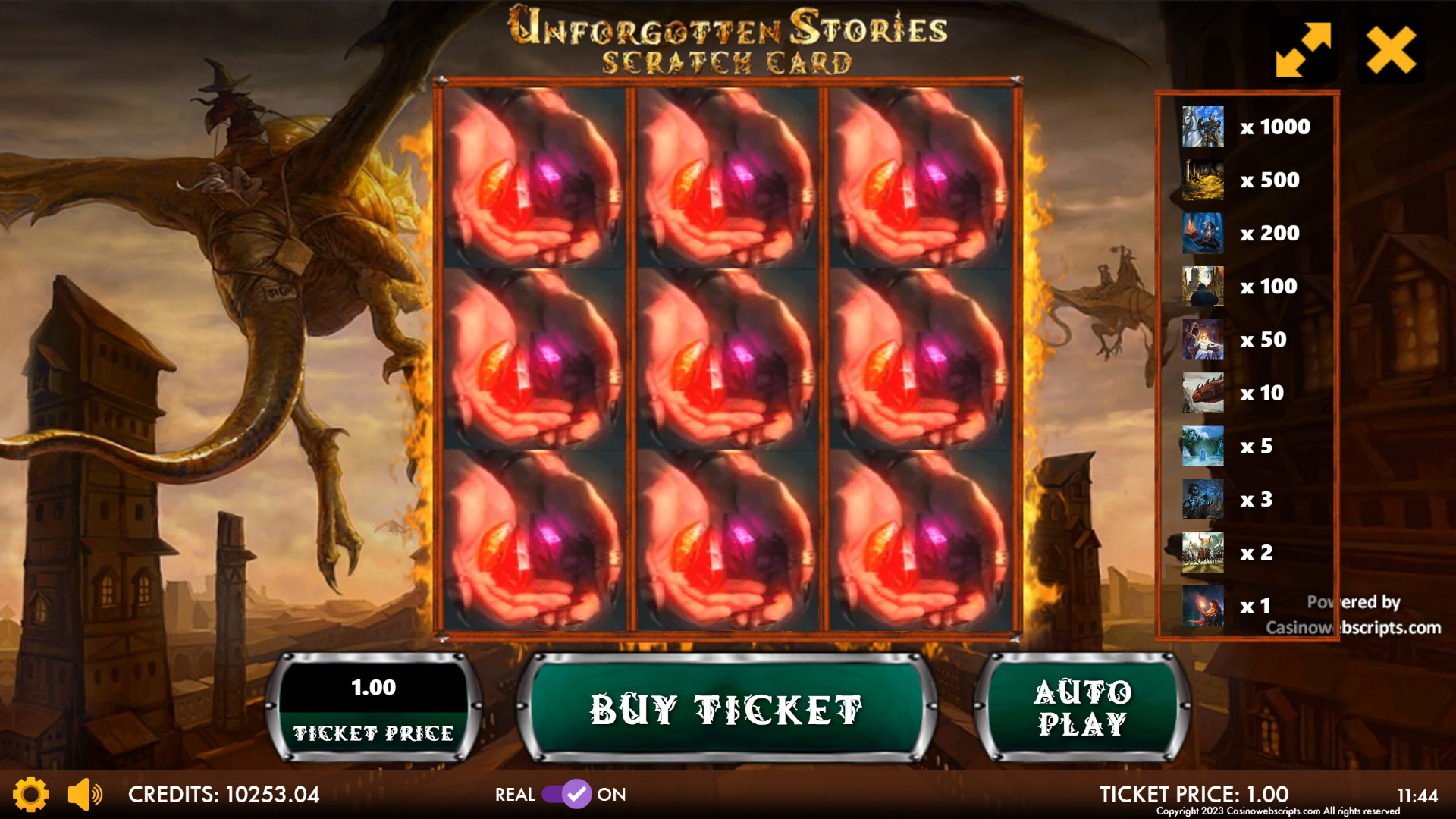 Unforgotten Stories Scratch Card - Preview