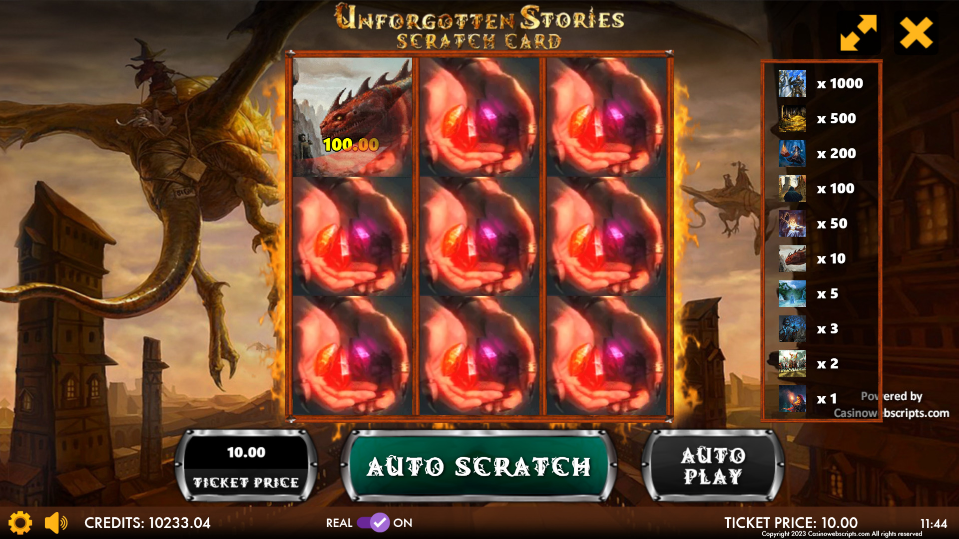 Unforgotten Stories Scratch Card - Preview
